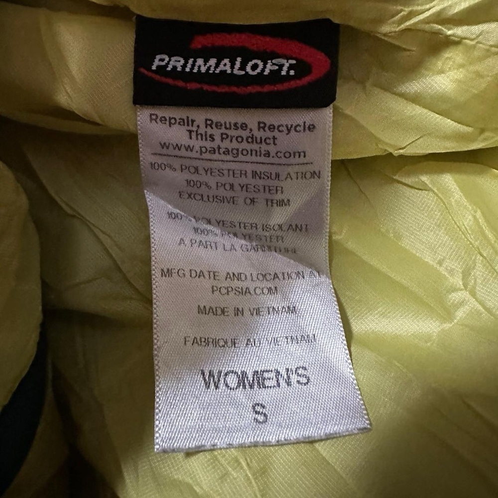Patagonia Women’s Blue Primaloft Nano Puff Zip Up Jacket Size Small - Picture 4 of 5
